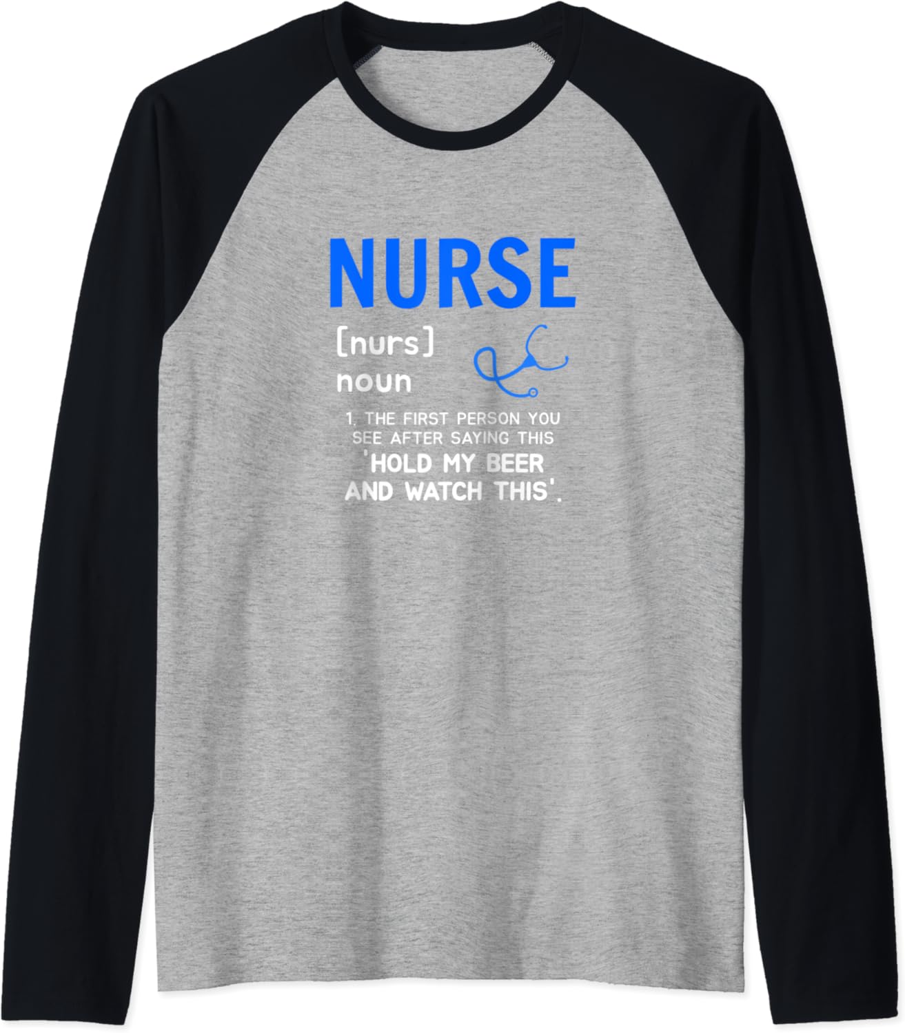 Krankenschwestern Nurse Lustig Geschenk Idee Raglan : Amazon.de: Fashion